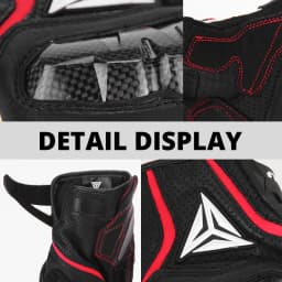 Motorcycle Leather Gloves Carbon Fibre Four Seasons Waterproof Touch Screen Non-slip Motorbike Gloves Perforated Ventilate