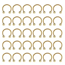 30PCS/Lot Surgical Steel Nose Rings Hoop Nostril Nariz Piercing Septum Ring Horseshoe Fake Tragus Earring Body Jewelry Gift