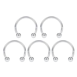 30PCS/Lot Surgical Steel Nose Rings Hoop Nostril Nariz Piercing Septum Ring Horseshoe Fake Tragus Earring Body Jewelry Gift