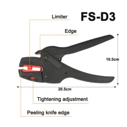 1PC FS-D4 Wire Stripper Tool Stripping Pliers Automatic 0.08-10mm 32-7AWG Cutter Cable FS-D3 Multitool Adjustable 0.03-6mm2