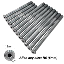 HEPPE MTB Road Bike Titanium Thru Axle Ultra Light Bike Axle 12x142 12x148 Rear Hub Thru Axle Bike Fork 12x100 12x110 Shaft