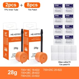 Ultralight Bike Inner Tube 700C 18 23 25 28 Road Bicycle TPU Tire 65mm Length French Valve Super Light Tube