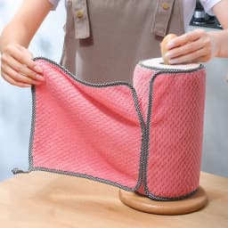 Kitchen Towel Rag Microfiber Kitchen Rag Dish Cloth Non-Stick Oil Thickened Table Cleaning Cloth Absorbent Scouring Pad Home