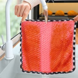 Kitchen Towel Rag Microfiber Kitchen Rag Dish Cloth Non-Stick Oil Thickened Table Cleaning Cloth Absorbent Scouring Pad Home
