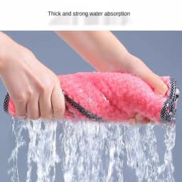Kitchen Towel Rag Microfiber Kitchen Rag Dish Cloth Non-Stick Oil Thickened Table Cleaning Cloth Absorbent Scouring Pad Home