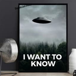 I WANT TO BELIEVE The X Files Art Posters and Prints UFO Retro TV Series Canvas Painting Wall Art Decorative Picture Room Decor