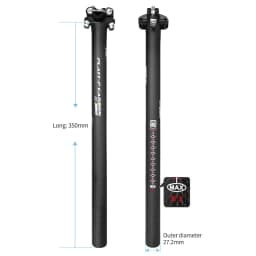 Carbon Bicycle Seatpost 27.2/30.8/31.6mm Matte Black MTB/Road Bike Seat Post Length 280mm Seat Tube Bicycle Parts
