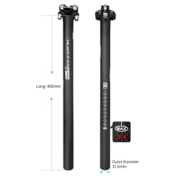 Carbon Bicycle Seatpost 27.2/30.8/31.6mm Matte Black MTB/Road Bike Seat Post Length 280mm Seat Tube Bicycle Parts