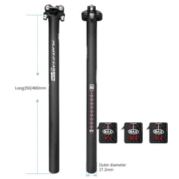 Carbon Bicycle Seatpost 27.2/30.8/31.6mm Matte Black MTB/Road Bike Seat Post Length 280mm Seat Tube Bicycle Parts