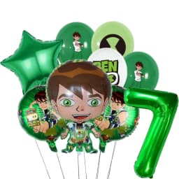 1Set Ben 10 Balloon 32 Inch Number Foil Balloons 1st-9st Kids Ben Game Theme Birthday Party Decorations Baby Shower Globos Toy