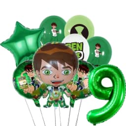 1Set Ben 10 Balloon 32 Inch Number Foil Balloons 1st-9st Kids Ben Game Theme Birthday Party Decorations Baby Shower Globos Toy