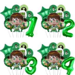 1Set Ben 10 Balloon 32 Inch Number Foil Balloons 1st-9st Kids Ben Game Theme Birthday Party Decorations Baby Shower Globos Toy