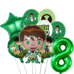 1Set Ben 10 Balloon 32 Inch Number Foil Balloons 1st-9st Kids Ben Game Theme Birthday Party Decorations Baby Shower Globos Toy