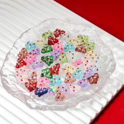 2PCs Lampwork Glass Beads Christmas Tree Multicolor Enamel Bead For DIY Charm Jewelry Making About 16mm x 15mm, Hole: Approx 1mm