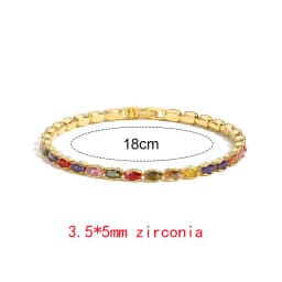 Geometric CZ Bezel Tennis Bracelets For Women Girl Classic Fashion High Quality 5A Cubic Zirconia Jewelry