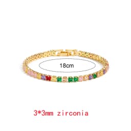 Geometric CZ Bezel Tennis Bracelets For Women Girl Classic Fashion High Quality 5A Cubic Zirconia Jewelry