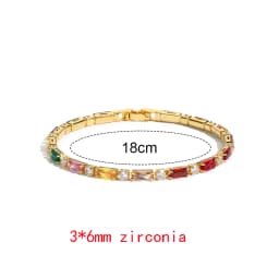 Geometric CZ Bezel Tennis Bracelets For Women Girl Classic Fashion High Quality 5A Cubic Zirconia Jewelry