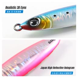 JIGGING PRO 40g 60g 80g Slow Jig Shore Jigging Lure Sea Fishing Bait Glow Slow Fall Fishing Lure