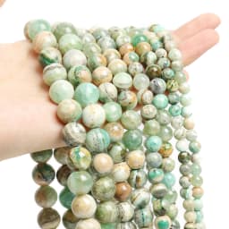 6/8/10/12mm AA Genuine Green Rhodochrosite Beads Natural Stone Round Loose Beads For Jewelry Making Diy Bracelets Accessories