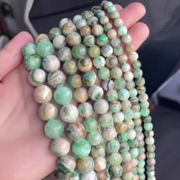 6/8/10/12mm AA Genuine Green Rhodochrosite Beads Natural Stone Round Loose Beads For Jewelry Making Diy Bracelets Accessories