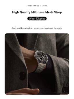 MAIKES Luxury 316L Stainless Steel Watch Strap For Rolex Omega IWC Breitling Watchbands 20mm 21mm 22mm Milanese Woven Watch Band