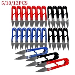 5/10/12pcs Stainless Steel Yarn Shears Cutting Sewing Scissors Shears Cross Stitch Scissors Embroidery Scissor U Thread Scissors