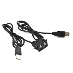 100CM Car Dash Flush Mount USB Port Panel Dual USB Extension Adapter Cable For Toyota Flush Mount The Socket To Your Dashboard