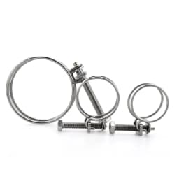 Double Wire Throat Hoop 304 Stainless Steel Pipe Hose Clamp Strong Clip Adjustment Fixed Upvc Fastening Rubber Ventilation Pipe