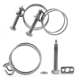 Double Wire Throat Hoop 304 Stainless Steel Pipe Hose Clamp Strong Clip Adjustment Fixed Upvc Fastening Rubber Ventilation Pipe