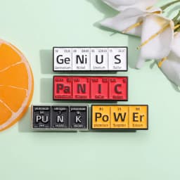 Chemical Science Element Enamel Pin Brooch Metal Badge Lapel Backpack Custom Hat Accessories Students Jewelry Gift Friends