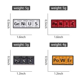 Chemical Science Element Enamel Pin Brooch Metal Badge Lapel Backpack Custom Hat Accessories Students Jewelry Gift Friends