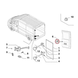 735426396 Rear Inner Door Release Button For Fiat Ducato Peugeot Boxer Citroen Relay 2006-2021 8728.30 735539554 1607485980