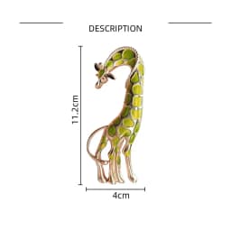 Vintage Creative Enamel Dripping Oil Giraffe Brooches for Women Trendy Casual Metal Animal Brooch Pins Personality Jewelry Gifts