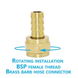 Brass 1/8' 1/4' 3/8” Female Thread To 5/6/7/8/9/10mm Hose Barb Connector Rotatable Thread Pipe Fitting Copper Coupler