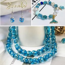 10pcs Glass Jinsha Night Glow Beads Separated Beads Scattered Beads DIY Handmade Beaded Hairpin Clothing Accessories Materials