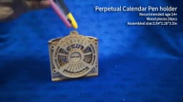 3D Wooden Puzzles Perpetual Calendar Pen Holder Mechanical Propelled Construction Model Kits For Teens and Adults,Age14+