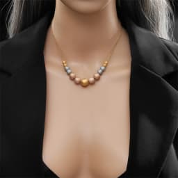 DIEYURO 316L Stainless Steel Exaggerated Large Beads Ball Necklace For Women Girl Fashion Waterproof Choker Chain Jewelry Gift