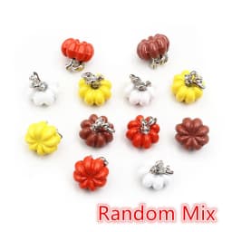 10pcs/lot 10x11mm 3D Enamel Pumpkin Charms Pendant DIY Jewelry Making Findings Supplies for Necklace Bracelet