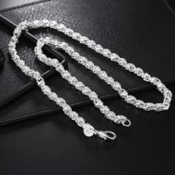 Hot 925 Sterling Silver 5MM Faucet Chain 20-24Inch Necklace For Woman Man Fashion Wedding party Jewelry noble Christmas gifts