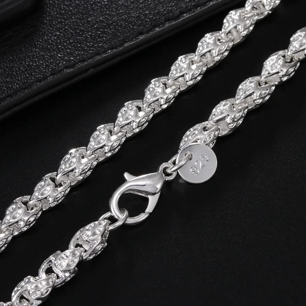 Hot 925 Sterling Silver 5MM Faucet Chain 20-24Inch Necklace For Woman Man Fashion Wedding party Jewelry noble Christmas gifts