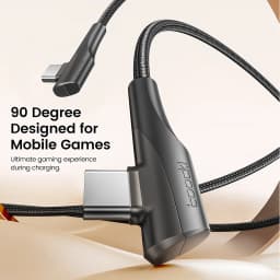 Toocki 90 Degree USB Type C To Type C Cable Dual Elbow 5A Fast Charge USBC To C Cable For Samsung Huawei Macbook Game Data Cord