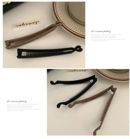Women Elegant Matt Color Banana Claw Clips Matt Color Plastic Hair Barrettes Simple Solid Hair Clips Black Brown Ponytail Holder