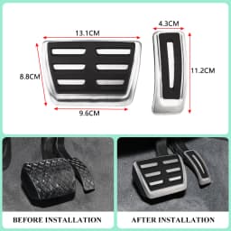For Audi A4 B9 A5 F5 2016-2019 Sedan Avant LHD Sport Automatic High Quality Stainless Steel Fuel Brake Footrest Pedal Cover