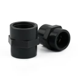 Dark Grey Female/Male Thread Industrial Grade PVC Accessory Garden Irrigation Water Pipe Connectors Aquarium Adapter Tube Joints