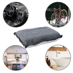 1-5Pcs Double Side Car Interior Scrubbing Sponge for Leather Interior Car Wash Pad No Scratch Car Microfiber Scrubbing Sponge