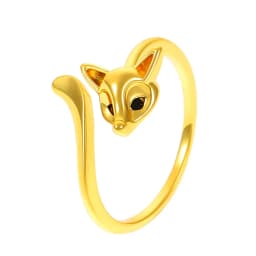 Hot Selling Fashion Jewellery Women's Ring Cute Rabbit Animal Rings Opening Adjustable Metal Ring 2021 New Pink Jewelry Gift