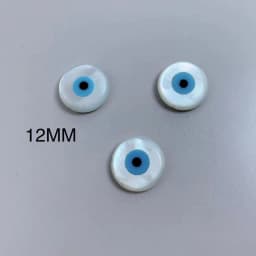 10Pcs/Pack Evil Eye Natural Pearl Shell Beads For Bracelet Necklace diy Jewelry Making Accessories 4/5/6/8/10/12/15mm