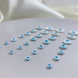 10Pcs/Pack Evil Eye Natural Pearl Shell Beads For Bracelet Necklace diy Jewelry Making Accessories 4/5/6/8/10/12/15mm