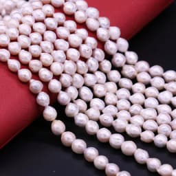 Natural Freshwater Nucleated Pearl Beads for DIY Necklace Bracelet Jewelry Making 9-10mm Cultured Keshi Pearls Beads Wholesale