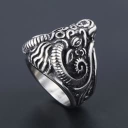 Vintage Gothic Sheep Goat Head Ring for Men Cool Heavy Metal Animal Stainless Steel Ring Fashion Male Punk Biker Rings Jewelry